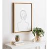 imageKate and Laurel Sylvie Minimalist Woman Framed Canvas Wall Art by Teju Reval 18x24 GoldGold