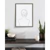 imageKate and Laurel Sylvie Minimalist Woman Framed Canvas Wall Art by Teju Reval 18x24 GoldGray