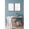 imageKate and Laurel Sylvie Modern Line Abstract Black and White Framed Canvas Wall Art Set by The Creative Bunch Studio 2 Piece Set 18x24 Gold Glam Neutral Abstract Wall DcorGray