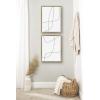imageKate and Laurel Sylvie Modern Line Abstract Black and White Framed Canvas Wall Art Set by The Creative Bunch Studio 2 Piece Set 18x24 Gold Glam Neutral Abstract Wall DcorGold