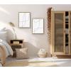 imageKate and Laurel Sylvie Modern Line Abstract Black and White Framed Canvas Wall Art Set by The Creative Bunch Studio 2 Piece Set 18x24 Gold Glam Neutral Abstract Wall DcorGold