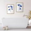 imageKate and Laurel Sylvie Navy Ginkgo and Navy Ginkgo Trio Framed Canvas Wall Art Set by Cat Coquillette 2 Piece 18x24 Natural Minimalist Flower Art Set for WallGold