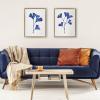 imageKate and Laurel Sylvie Navy Ginkgo and Navy Ginkgo Trio Framed Canvas Wall Art Set by Cat Coquillette 2 Piece 18x24 Natural Minimalist Flower Art Set for WallGold