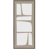 imageKate and Laurel Sylvie Neutral Abstract Aztec Shapes Panel Framed Canvas Wall Art by The Creative Bunch Studio 18x40 Gray Muted Shaped Art for Wall
