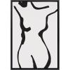 imageKate and Laurel Sylvie Neutral Abstract Aztec Shapes Panel Framed Canvas Wall Art by The Creative Bunch Studio 18x40 NaturalBlack