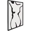 imageKate and Laurel Sylvie Neutral Abstract Aztec Shapes Panel Framed Canvas Wall Art by The Creative Bunch Studio 18x40 NaturalBlack