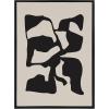 imageKate and Laurel Sylvie Neutral Abstract Aztec Shapes Panel Framed Canvas Wall Art by The Creative Bunch Studio 18x40 NaturalBlack