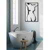 imageKate and Laurel Sylvie Neutral Abstract Aztec Shapes Panel Framed Canvas Wall Art by The Creative Bunch Studio 18x40 NaturalBlack