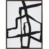 imageKate and Laurel Sylvie Neutral Abstract Aztec Shapes Panel Framed Canvas Wall Art by The Creative Bunch Studio 18x40 NaturalBrown