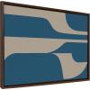 imageKate and Laurel Sylvie Neutral Abstract Aztec Shapes Panel Framed Canvas Wall Art by The Creative Bunch Studio 18x40 NaturalBrown