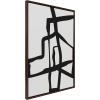 imageKate and Laurel Sylvie Neutral Abstract Aztec Shapes Panel Framed Canvas Wall Art by The Creative Bunch Studio 18x40 NaturalBrown