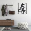 imageKate and Laurel Sylvie Neutral Abstract Aztec Shapes Panel Framed Canvas Wall Art by The Creative Bunch Studio 18x40 NaturalBrown