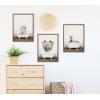 imageKate and Laurel Sylvie Neutral Abstract Aztec Shapes Panel Framed Canvas Wall Art by The Creative Bunch Studio 18x40 NaturalGold