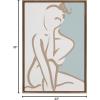 imageKate and Laurel Sylvie Neutral Abstract Aztec Shapes Panel Framed Canvas Wall Art by The Creative Bunch Studio 18x40 NaturalGold