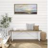 imageKate and Laurel Sylvie Neutral Abstract Aztec Shapes Panel Framed Canvas Wall Art by The Creative Bunch Studio 18x40 NaturalGold