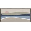 imageKate and Laurel Sylvie Neutral Abstract Aztec Shapes Panel Framed Canvas Wall Art by The Creative Bunch Studio 18x40 NaturalGray