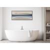 imageKate and Laurel Sylvie Neutral Abstract Aztec Shapes Panel Framed Canvas Wall Art by The Creative Bunch Studio 18x40 NaturalGray