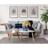 imageKate and Laurel Sylvie Neutral Abstract Aztec Shapes Panel Framed Canvas Wall Art by The Creative Bunch Studio 18x40 NaturalGray