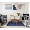 imageKate and Laurel Sylvie Neutral Abstract Aztec Shapes Panel Framed Canvas Wall Art by The Creative Bunch Studio 18x40 NaturalGray