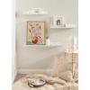 imageKate and Laurel Sylvie Neutral Abstract Aztec Shapes Panel Framed Canvas Wall Art by The Creative Bunch Studio 18x40 NaturalNatural