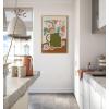 imageKate and Laurel Sylvie Neutral Abstract Aztec Shapes Panel Framed Canvas Wall Art by The Creative Bunch Studio 18x40 NaturalNatural