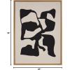 imageKate and Laurel Sylvie Neutral Abstract Aztec Shapes Panel Framed Canvas Wall Art by The Creative Bunch Studio 18x40 NaturalNatural