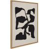 imageKate and Laurel Sylvie Neutral Abstract Aztec Shapes Panel Framed Canvas Wall Art by The Creative Bunch Studio 18x40 NaturalNatural