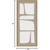 imageKate and Laurel Sylvie Neutral Abstract Aztec Shapes Panel Framed Canvas Wall Art by The Creative Bunch Studio 18x40 NaturalNatural