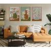 imageKate and Laurel Sylvie Neutral Abstract Aztec Shapes Panel Framed Canvas Wall Art by The Creative Bunch Studio 18x40 NaturalNatural