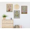 imageKate and Laurel Sylvie Neutral Abstract Aztec Shapes Panel Framed Canvas Wall Art by The Creative Bunch Studio 18x40 NaturalNatural