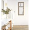 imageKate and Laurel Sylvie Neutral Abstract Aztec Shapes Panel Framed Canvas Wall Art by The Creative Bunch Studio 18x40 NaturalNatural