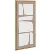 imageKate and Laurel Sylvie Neutral Abstract Aztec Shapes Panel Framed Canvas Wall Art by The Creative Bunch Studio 18x40 NaturalNatural