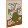 imageKate and Laurel Sylvie Neutral Abstract Aztec Shapes Panel Framed Canvas Wall Art by The Creative Bunch Studio 18x40 NaturalNatural