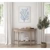 imageKate and Laurel Sylvie Neutral Abstract Aztec Shapes Panel Framed Canvas Wall Art by The Creative Bunch Studio 18x40 NaturalWhite
