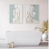 imageKate and Laurel Sylvie Neutral Abstract Aztec Shapes Panel Framed Canvas Wall Art by The Creative Bunch Studio 18x40 NaturalWhite