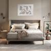 imageKate and Laurel Sylvie Neutral Abstract Aztec Shapes Panel Framed Canvas Wall Art by The Creative Bunch Studio 18x40 NaturalWhite