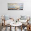 imageKate and Laurel Sylvie Neutral Abstract Aztec Shapes Panel Framed Canvas Wall Art by The Creative Bunch Studio 18x40 NaturalWhite