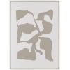 imageKate and Laurel Sylvie Neutral Abstract Aztec Shapes Panel Framed Canvas Wall Art by The Creative Bunch Studio 18x40 NaturalWhite
