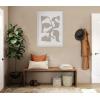 imageKate and Laurel Sylvie Neutral Abstract Aztec Shapes Panel Framed Canvas Wall Art by The Creative Bunch Studio 18x40 NaturalWhite