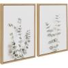 imageKate and Laurel Sylvie Neutral Botanical Print No 3 and 4 Framed Canvas Wall Art Set by The Creative Bunch Studio Set of 2 18x24 Natural Decorative Botanical Art for WallNatural