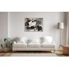 imageKate and Laurel Sylvie Painted Flow III Framed Canvas Wall Art by Amy Lighthall 28x38 Gold Modern Abstract Painted Brushstrokes Art for WallNatural