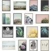 imageKate and Laurel Sylvie Succulent 8 Succulent 1 and Succulent 5 Framed Canvas Wall Art Set by Emiko and Mark Franzen of F2Images 3 Piece Set Natural Modern Dramatic Botanical Wall Dcor