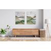 imageKate and Laurel Sylvie Whispers of the Hills 1 and 2 Framed Canvas Wall Art Set by Nikita Jariwala 2 Piece Set 28x38 White Abstract Mountain Painted Art Set for Wall