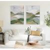 imageKate and Laurel Sylvie Whispers of the Hills 1 and 2 Framed Canvas Wall Art Set by Nikita Jariwala 2 Piece Set 28x38 White Abstract Mountain Painted Art Set for Wall