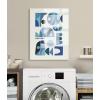 imageKate and Laurel x Rachel Lee Collaboration Mid Century Fish Blue Floating Acrylic Art 23x31 Vibrant Coastal Abstract Art for Wall