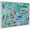 imageKate and Laurel Sylvie A Tranquil Moment Framed Canvas Wall Art by Jessi Raulet of Ettavee 23x33 White Vibrant Colorful Botanical Art for Wall Home DecorWhite