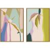 imageKate and Laurel Sylvie Delight in the Moment 1 and 2 Framed Canvas Wall Art Set by Alicia Schultz 2 Piece Set 23x33 Natural Colorful Abstract Nature Art Wall Dcor