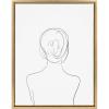 imageKate and Laurel Sylvie Minimalist Woman Framed Canvas Wall Art by Teju Reval 18x24 GoldGold