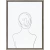 imageKate and Laurel Sylvie Minimalist Woman Framed Canvas Wall Art by Teju Reval 18x24 GoldGray