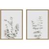 imageKate and Laurel Sylvie Neutral Botanical Print No 3 and 4 Framed Canvas Wall Art Set by The Creative Bunch Studio Set of 2 18x24 Natural Decorative Botanical Art for WallNatural